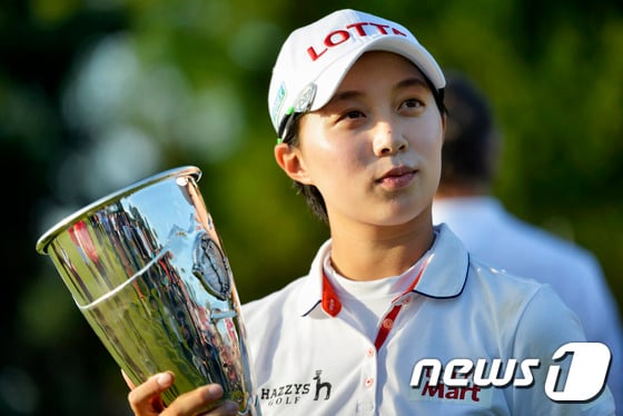 2014년 에비앙 챔피언십에서 우승했던 김효주. ⓒAFP=뉴스1