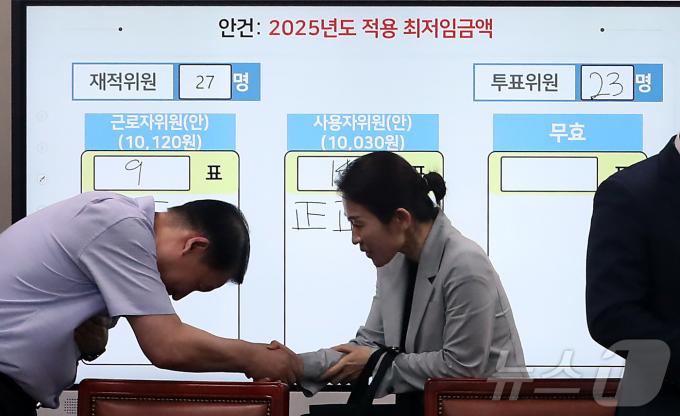 [사진] 2025년도 최저임금 1만 30원으로 결정