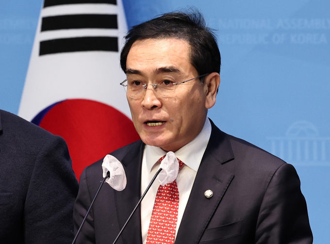 태영호 전 국민의힘 의원이 대통령 직속 헌법기관인 민주평화통일자문회의 사무처장(차관급)에 내정될 것으로 전망된다. 사진은 태 전 의원이 지난 1월29일 서울 여의도 국회 소통관에서 4·10총선 서울 구로을 출마선언을 하는 모습. /사진=뉴스1