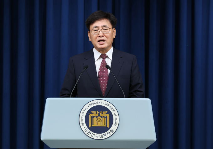 유상임 서울대학교 재료공학부 교수가 신임 과학기술통신부 장관 후보에 올랐다. 사진은 유 후보자가 18일 서울 용산 대통령실청사 브리핑룸에서 열린 인사브리핑에서 내정 소감을 말하는 모습. /사진=뉴스1
