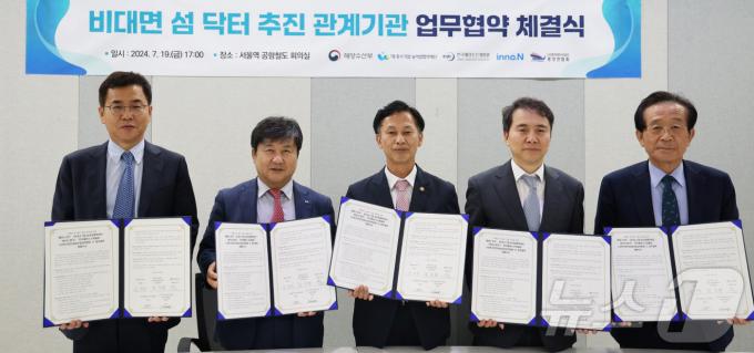 [사진] 송명달 해수부 차관, 비대면 섬닥터 추진 관계기관 업무협약 체결
