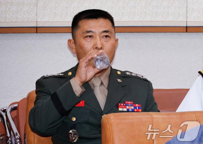 [사진] 청문회 출석한 박상현 해병대 1사단 7여단장