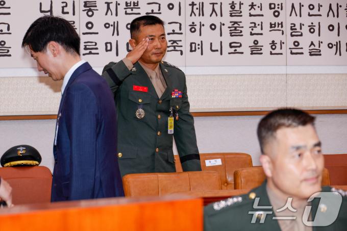 [사진] 청문회 출석한 박상현 7여단장