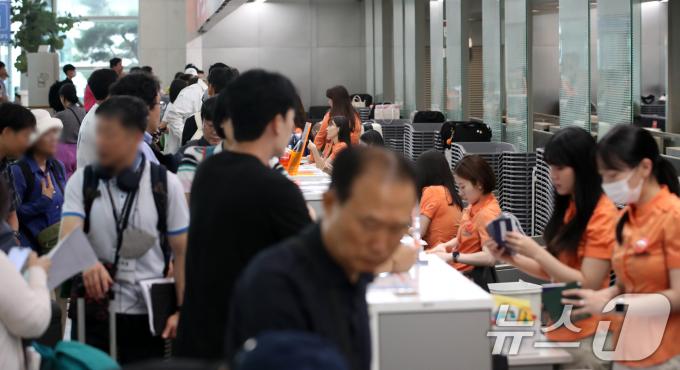 [사진] MS발 IT대란 국내항공사 시스템 복구