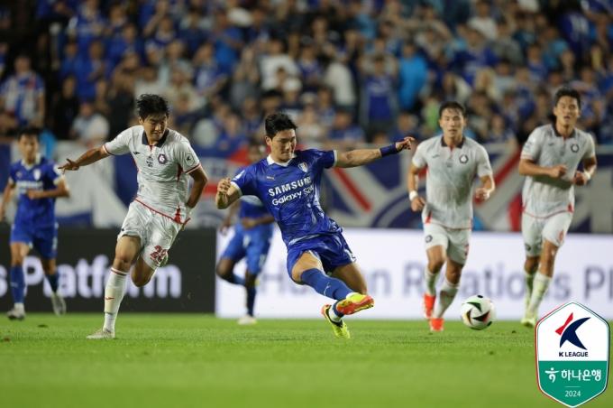 수원 삼성과 충북 청주가 0-0 무승부를 거뒀다.(한국프로축구연맹 제공)
