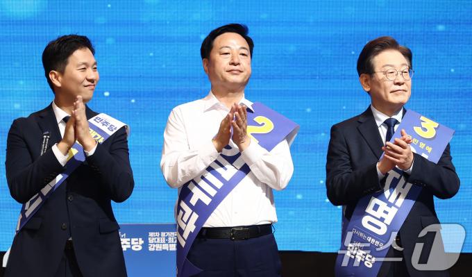 [사진] 한 자리에 모인 민주당 당대표 후보들