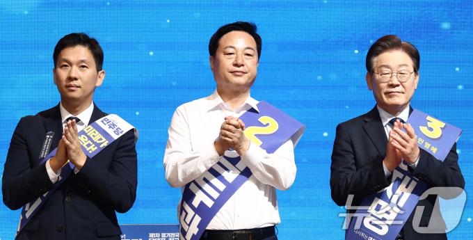 [사진] 강원도 찾은 민주당 당대표 후보들