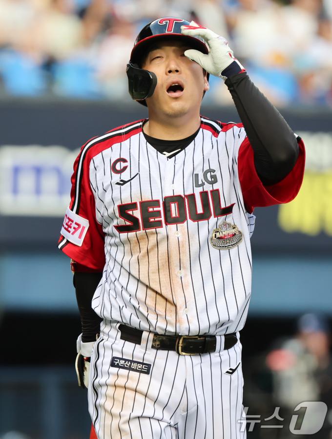 [사진] LG 김현수, 너무 아쉽네!