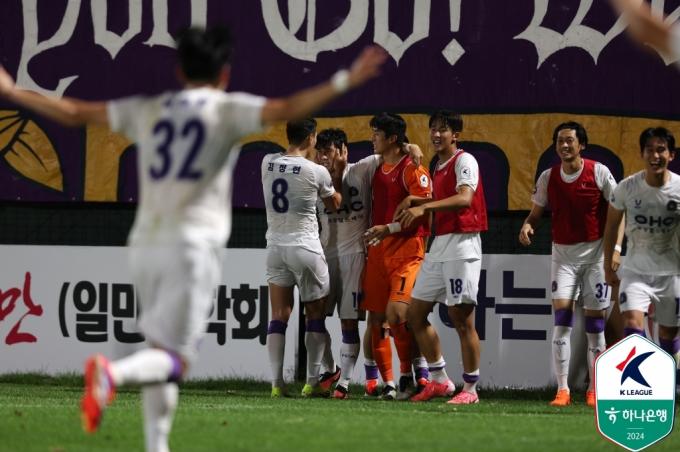 K리그2 선두를 유지한 FC안양. (한국프로축구연맹 제공)
