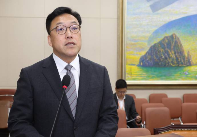 김병환 금융위원장 후보자가 22일 오전 서울 여의도 국회 정무위원회에서 열린 인사청문회에서 발언을 하고 있다. /사진=뉴시스