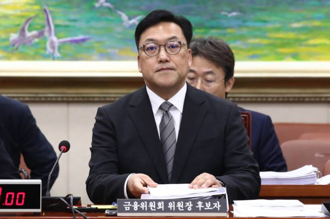 김병환 금융위원장 후보자가 22일 오전 서울 여의도 국회 정무위원회 전체회의장에서 열린 인사청문회에 추석해 있다./사진=뉴스1