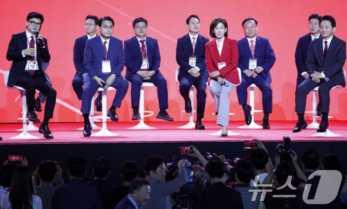 [사진] 혁신토크하는 국민의힘 당권 주자들