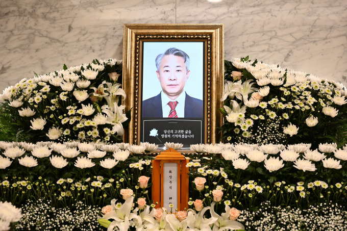 코미디언 장두석이 영면에 든다. 사진은 지난 22일 서울 여의도성모장례식장에 마련된 코미디언 장두석의 빈소. /사진=스타뉴스