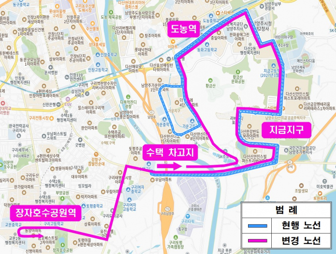 남양주 38번 버스 노선도. / 사진제공=남양주시