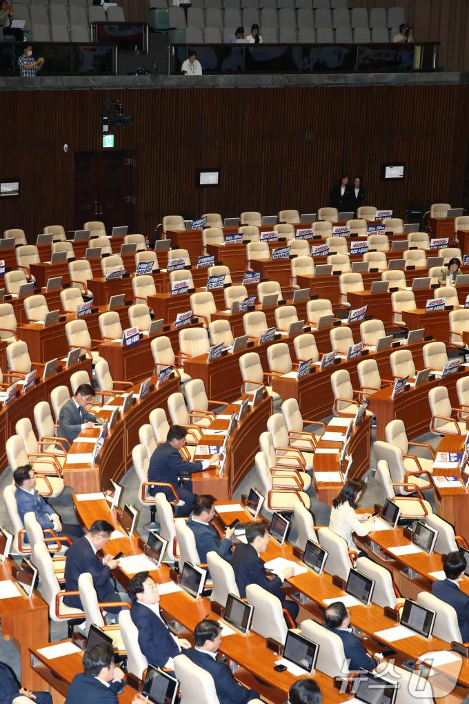 [사진] 여당 무제한토론 시작, 야당의 빈자리