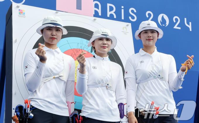 [사진] '올림픽 신기록' 태극낭자들의 미니하트