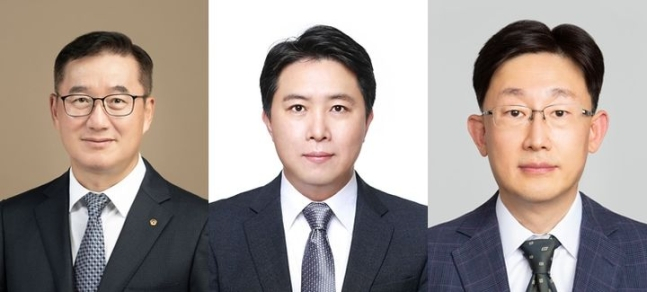 (왼쪽부터) 남정운 한화솔루션 케미칼 부문 대표 내정자, 홍정권 한화솔루션 큐셀부문 홍정권 대표 내정자, 김명헌 여천NCC 대표 내정자. /사진=한화