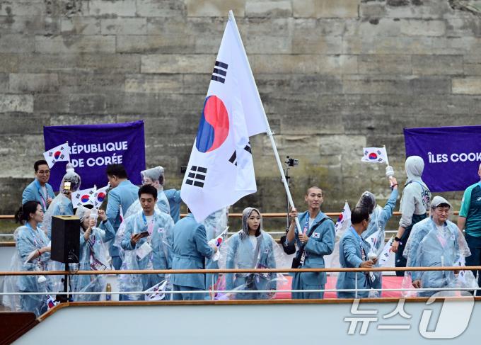 [사진] 우상혁·김서영 '파리올림픽 대한민국 기수'