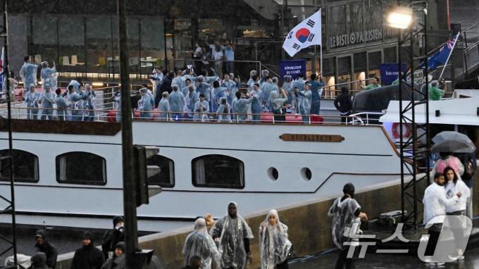 [사진] 대한민국 선수단 '트로카데로 광장으로'