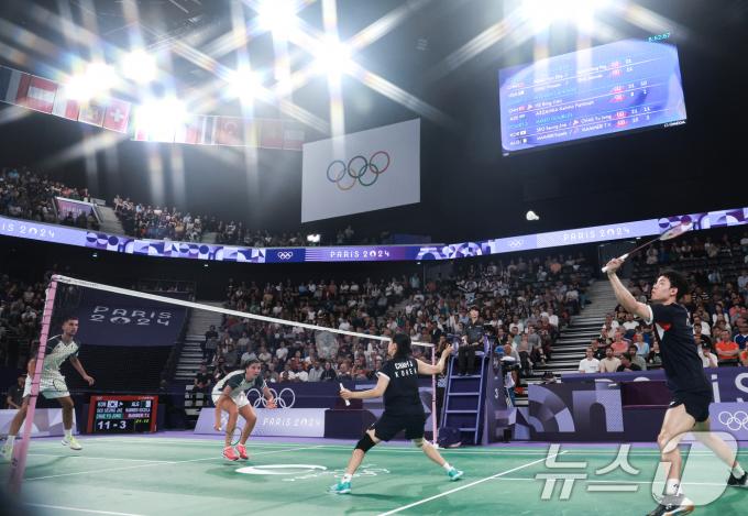 [사진] 서승재·채유정 '2024 파리올림픽 첫 승전보'