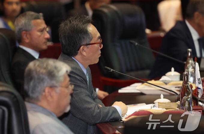 [사진] 조태열 외교장관, ARF 외교장관회의 참석