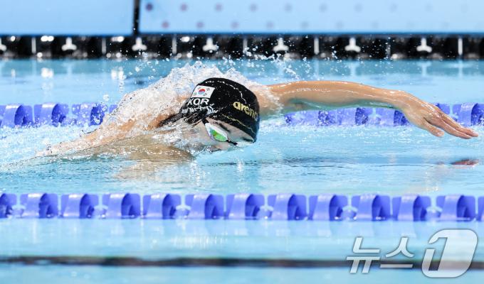 [사진] 400M 자유형 결승 출전한 김우민