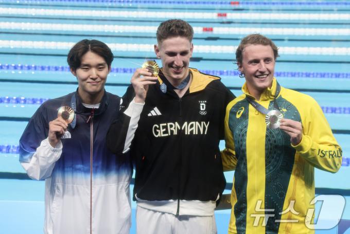 [사진] 남자 400M 자유형 '영광의 얼굴들'