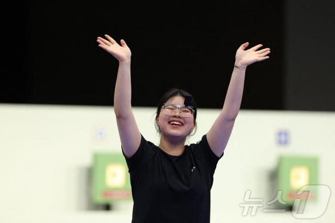 파리 올림픽에서 깜짝 금메달을 획득한 오예진. ⓒ AFP=뉴스1