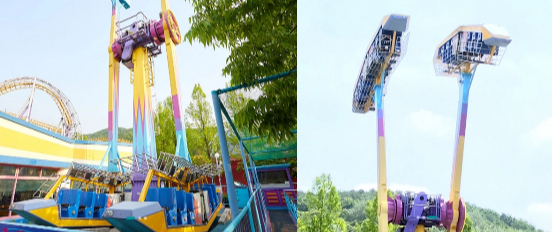 서울랜드에 360도 회전하는 놀이기구가 멈추는 사고가 발생했다. 사진은 지난 28일 경기 과천 서울랜드에 운행이 멈추는 사고가 발생한 놀이기구. /사진=서울랜드 홈페이지 캡처