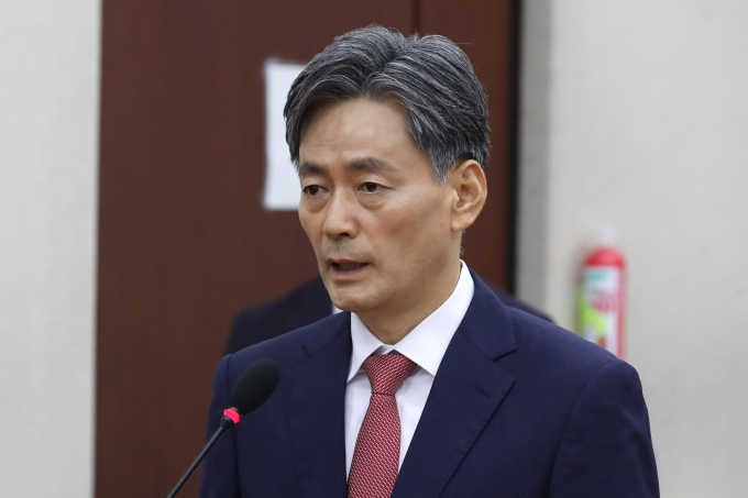 조지호 경찰청장 후보가 경찰에 대한 국민의 신뢰 회복을 강조했다. 사진은 29일 서울 여의도 국회 행정안전위원회 인사청문회에 참석한 조지호 경찰청장 후보자. /사진=뉴스1 