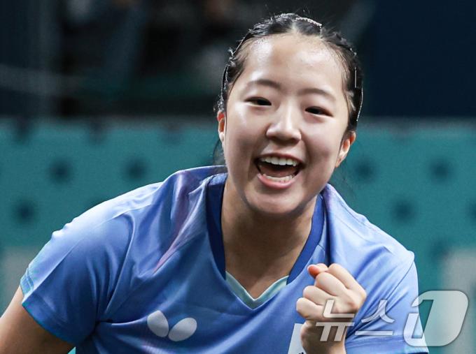 대한민국 탁구 대표팀 신유빈이 2024 파리올림픽 여자 단식 32강에 진출했다. /뉴스1 DB ⓒ News1 박정호 기자