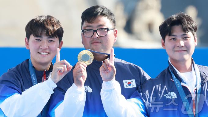 [사진] 남자 양궁대표팀, 올림픽 3연패