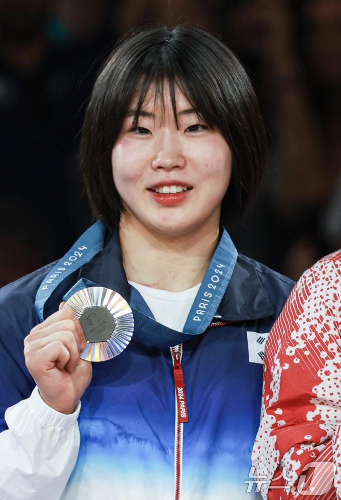 [사진] 허미미, 유도 女 57㎏급 아쉬운 준우승…유도, 첫 메달 획득
