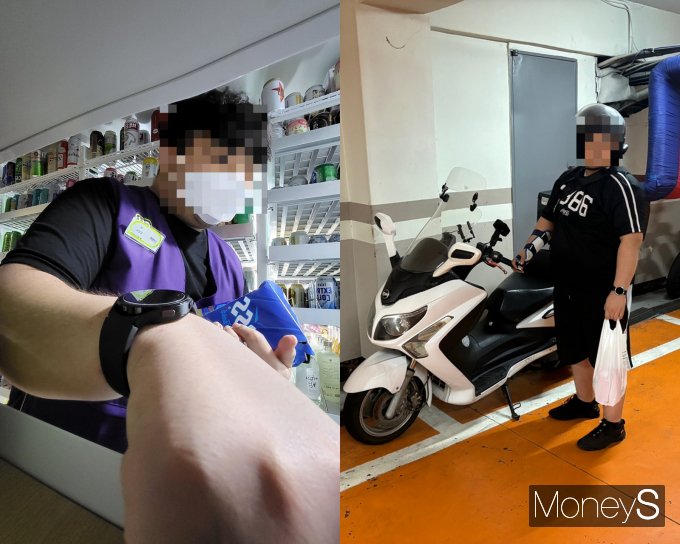 병원 응급실에서 이송기사로 일하는 김씨는 적은 급여와 수직적 조직문화를 퇴사의 원인으로 꼽았다. 사진은 김씨가 본업을 하며 돈을 모으기 위해 투잡을 뛰는 모습. /사진=최진원 기자 