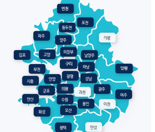 경기도 도시재생사업 현황. 자료제공=경기도도시재생지원센터 
