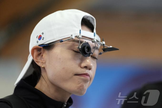 2024 파리 올림픽 여자 25m 권총 결선 진출에 실패한 김예지. ⓒ 로이터=뉴스1