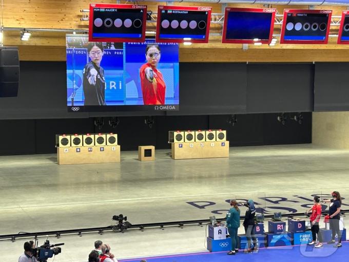 3일(한국시간) 프랑스 샤토루 사격장에서 열린 2024 파리 올림픽 여자 25m 권총 결선에서 양지인이 경기를 하고 있다. 2024.8.3/뉴스1 ⓒ News1 문대현 기자