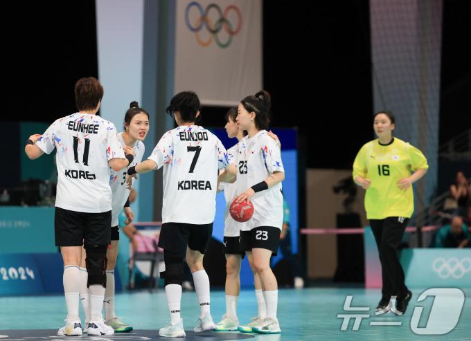 [사진] 대한민국 핸드볼 대표팀 '승리 다짐'