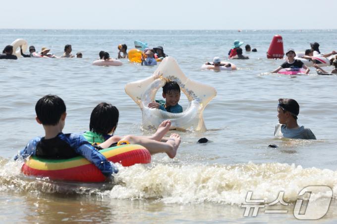 [사진] 물에 들어가지 않을 수 없는 날씨