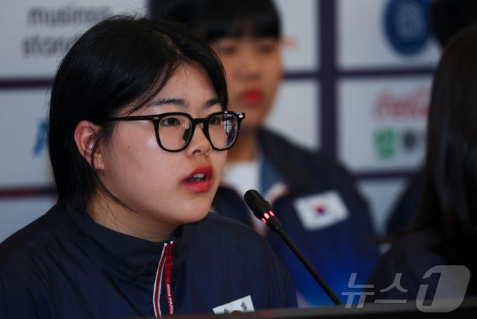 [사진] 메달리스트 기자회견 갖는 오예진