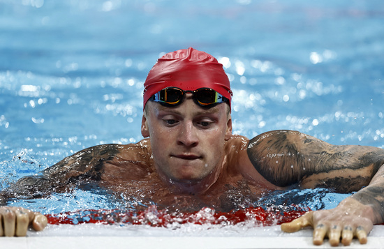 영국 수영 대표 애덤 피티가 일부 중국 선수들의 금지약물 양성 반응 전례를 언급하며 불만을 토로했다. 사진은 파리올림픽에서 경기를 마친 후 밖으로 나오는 피티. /사진=로이터