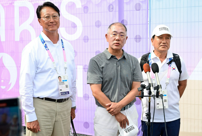 양궁 전종목 석권 후 정의선 회장 인터뷰/사진제공=현대자동차그룹