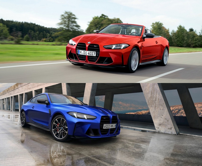 BMW 뉴 M4 컴페티션 M xDrive 컨버터블(위), 뉴 M4 컴페티션 M xDrive 쿠페(아래)/사진제공=BMW코리아