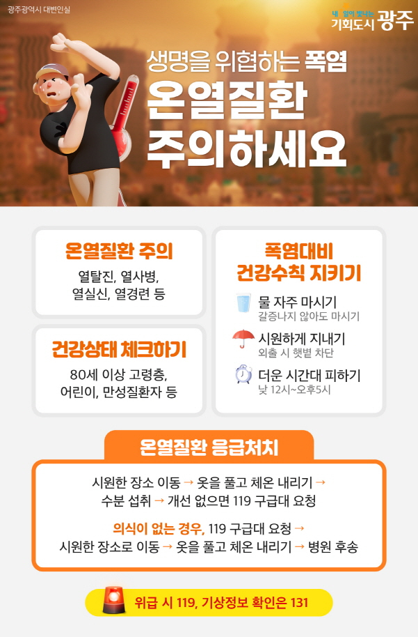 폭염 건강수칙 포스터./사진=광주시