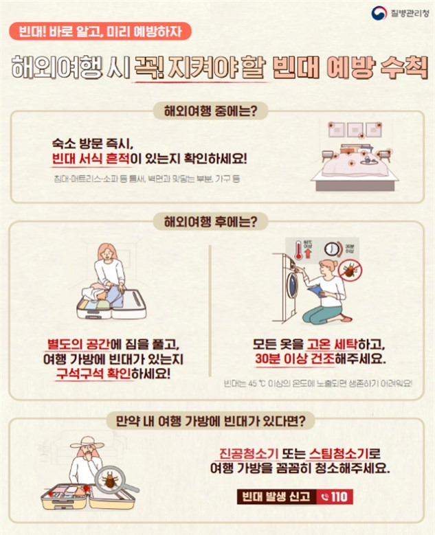 빈대 예방수칙/이미지제공=질병관리청