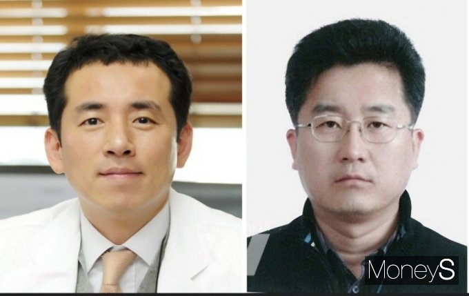 민정준 전남대병원 핵의학과 교수(왼쪽·씨앤큐어 대표)와 홍영진 전남대 교수/사진=씨앤큐어 제공.