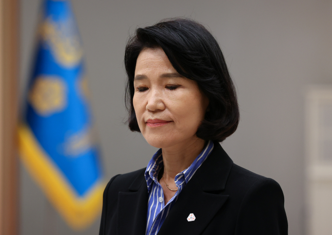 이진숙 방송통신위원장 병원 입원을 사유로 오는 9일 국회 과학기술정보방송통신위원회 청문회에 불출석한다. 사진은 이 위원장이 지난 1일 서울 용산 대통령실 청사에서 열린 임명장 수여식에 참석한 모습. /사진=뉴시스