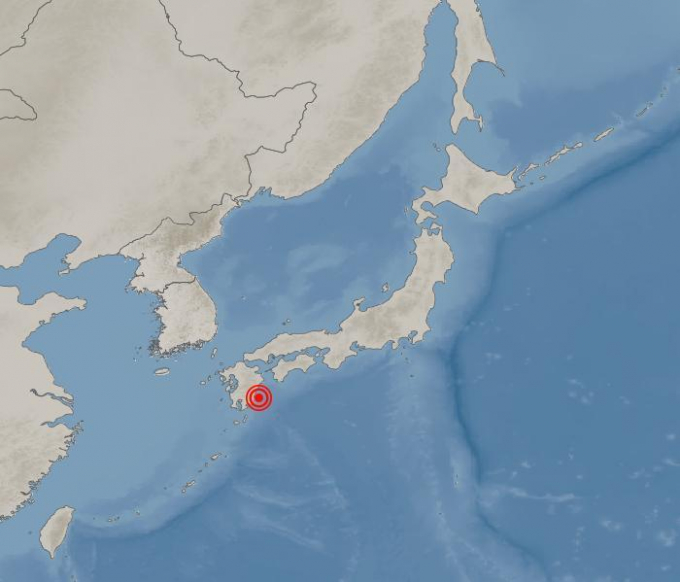 지난 8일 발생한 일본 미야자키현 규모 7.1 지진에 대해 정부가 우리 국민의 피해 보고 접수는 없었다고 전했다. 사진은 일본 미야자키현 지진 발생 위치. /사진=기상청