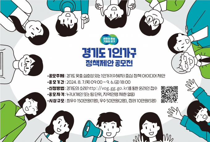  '경기도 1인 가구 정책제안 공모전' 안내 포스터. 사진제공=경기도