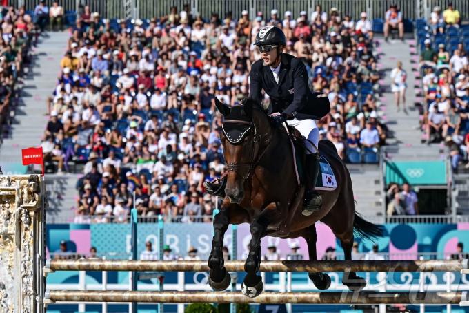 근대5종의 전웅태. ⓒ AFP=뉴스1